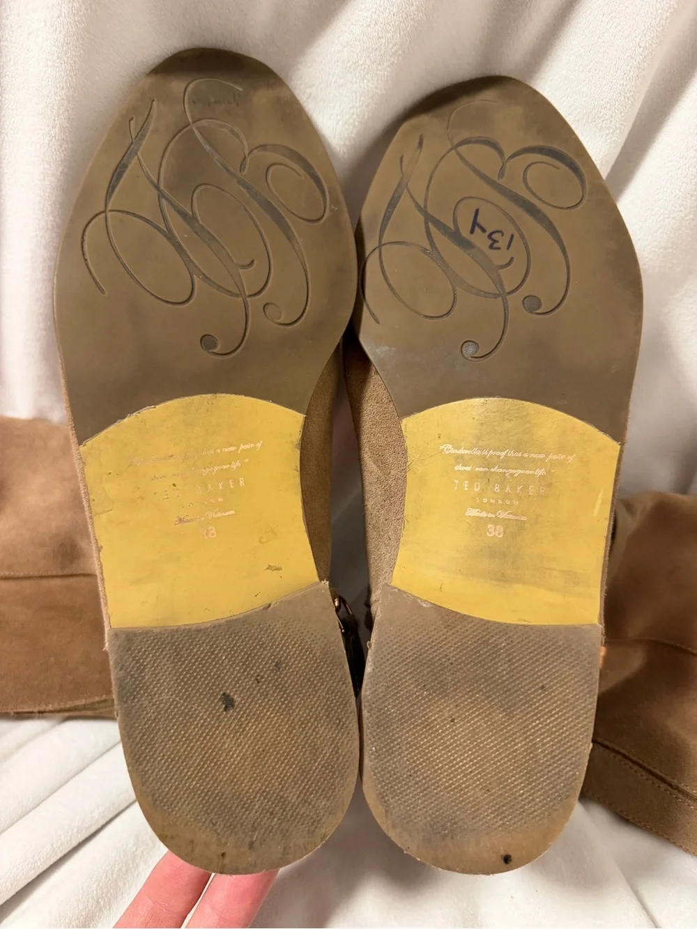Ted Baker Lykla knee high boots Tan size 38